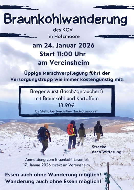 Braunkohlwanderung 2026 KGV im Holzmoore e.V.