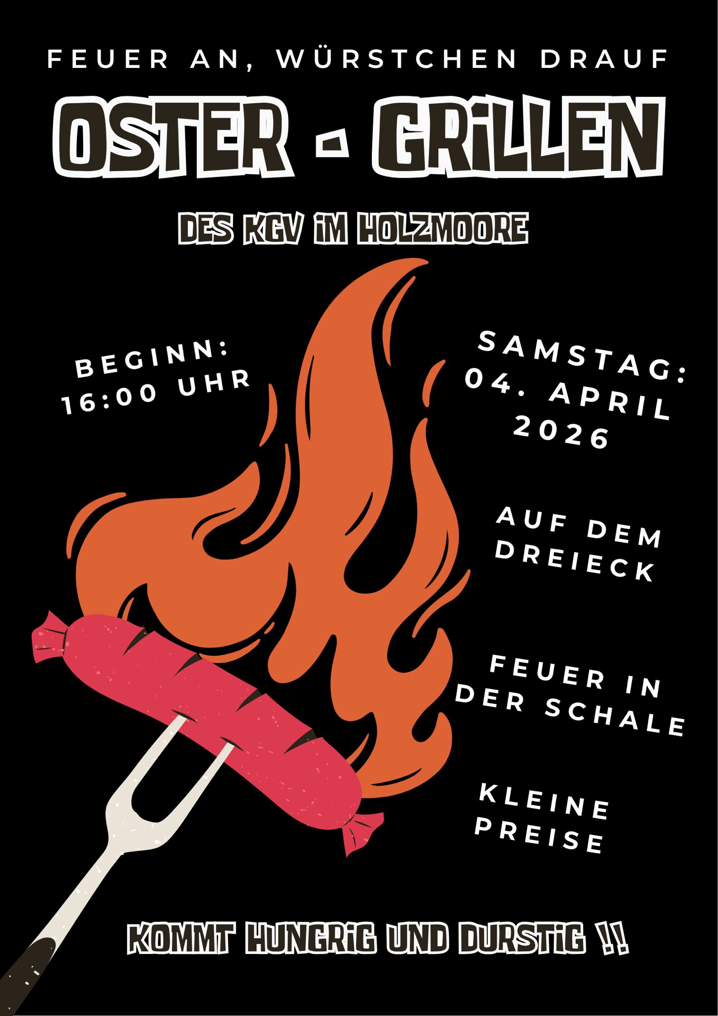Ostergrillen 2026 im KGV im Holzmoore e.V.